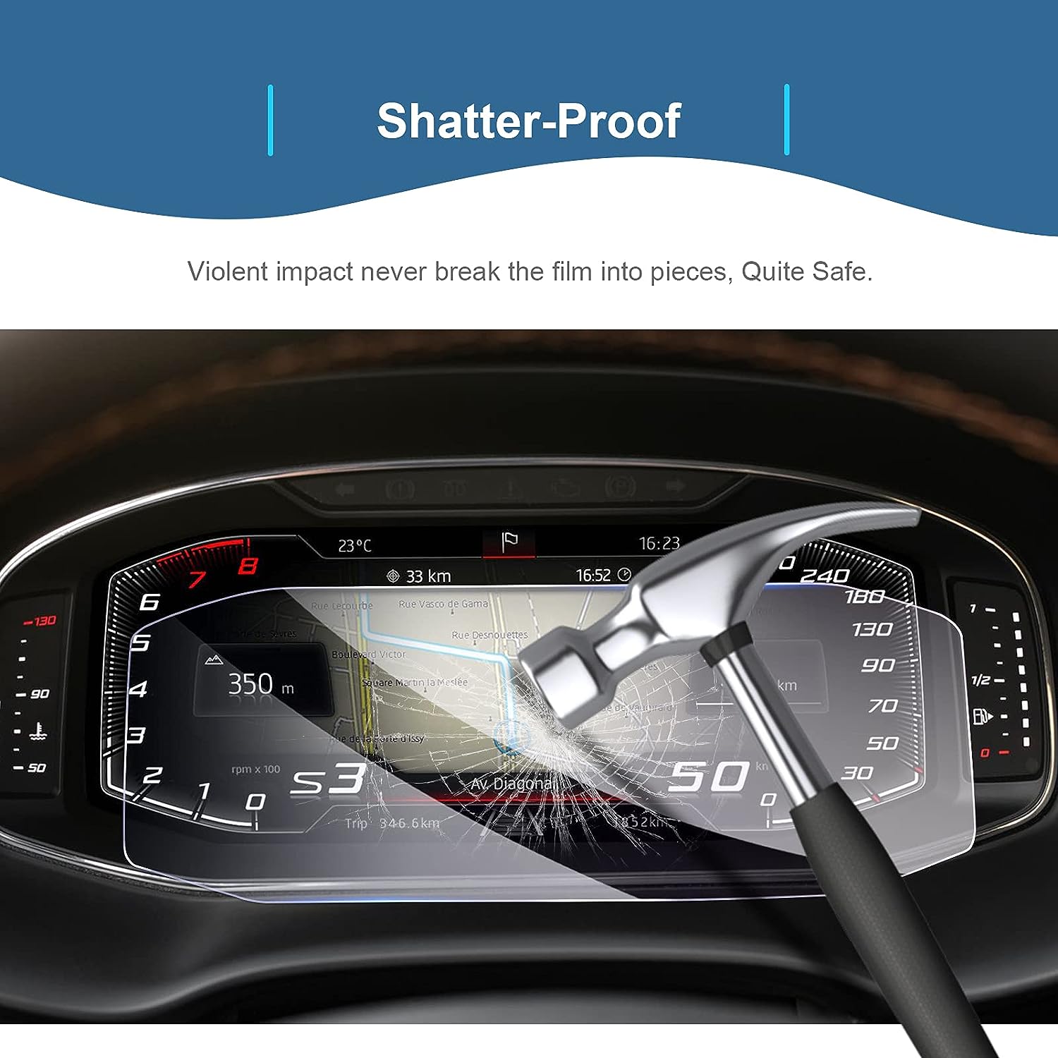 Pellicola Protettiva Vetro Temperato 9H Per Display Seat - Compatibile Tarraco, Ateca, Leon, Cupra 2020-2024